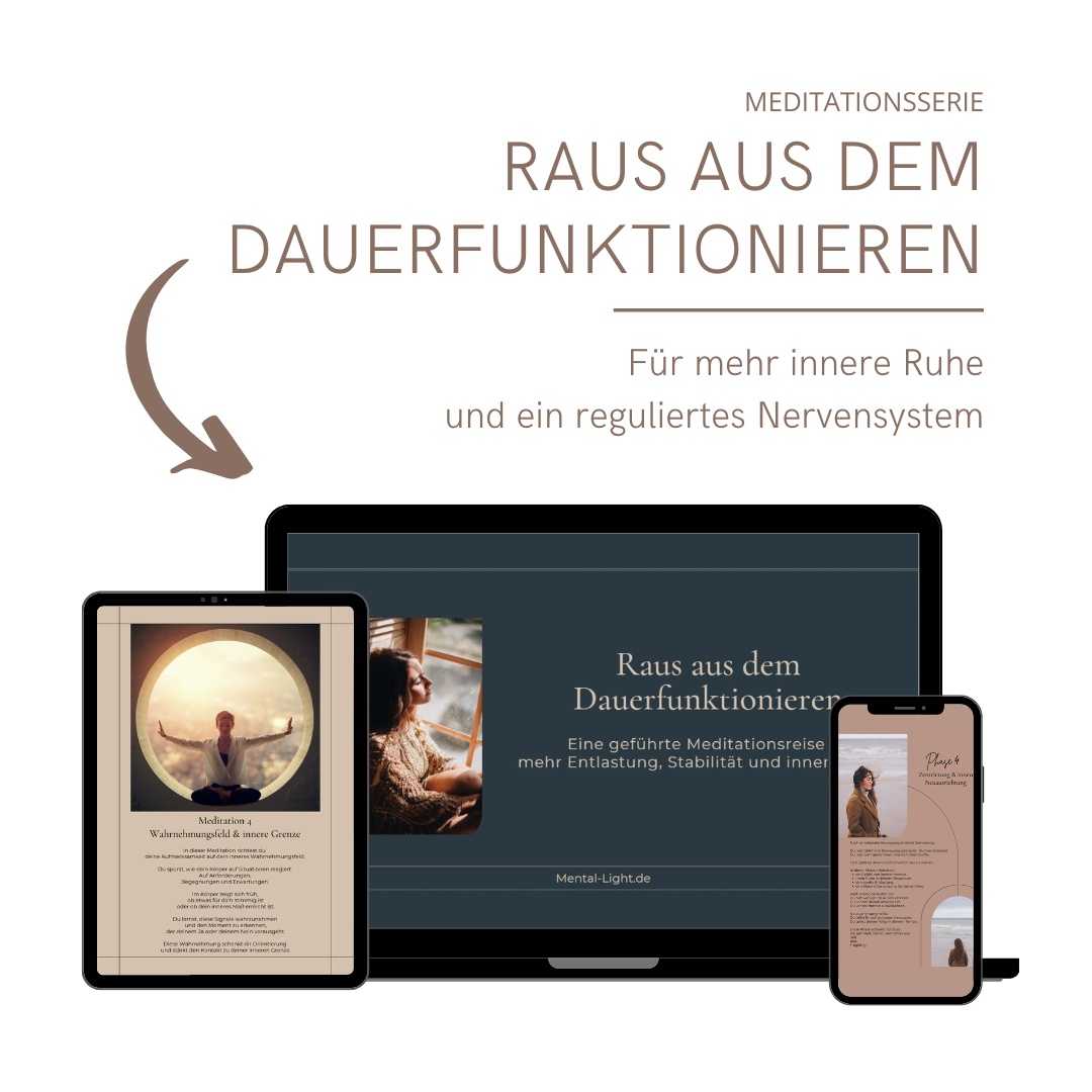 Meditationsserie: Raus aus dem Dauerfunktionieren. Für mehr innere Ruhe und ein reguliertes Nervensystem.